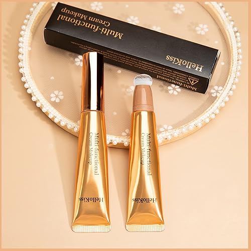 Miniatura 7 de CCbeauty Varita de rubor, rubor facial crema con aplicador de cojín, acabado mate natural, fórmula cremosa suave y sedosa, rubor ligero mezclable,