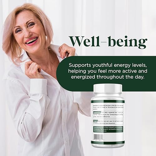 Miniatura 5 de Spermidine (10 mg de 99% de espermidina 3HCL - probado por terceros) 120 cápsulas - 100 veces más potente que el extracto de germen de trigo, salud