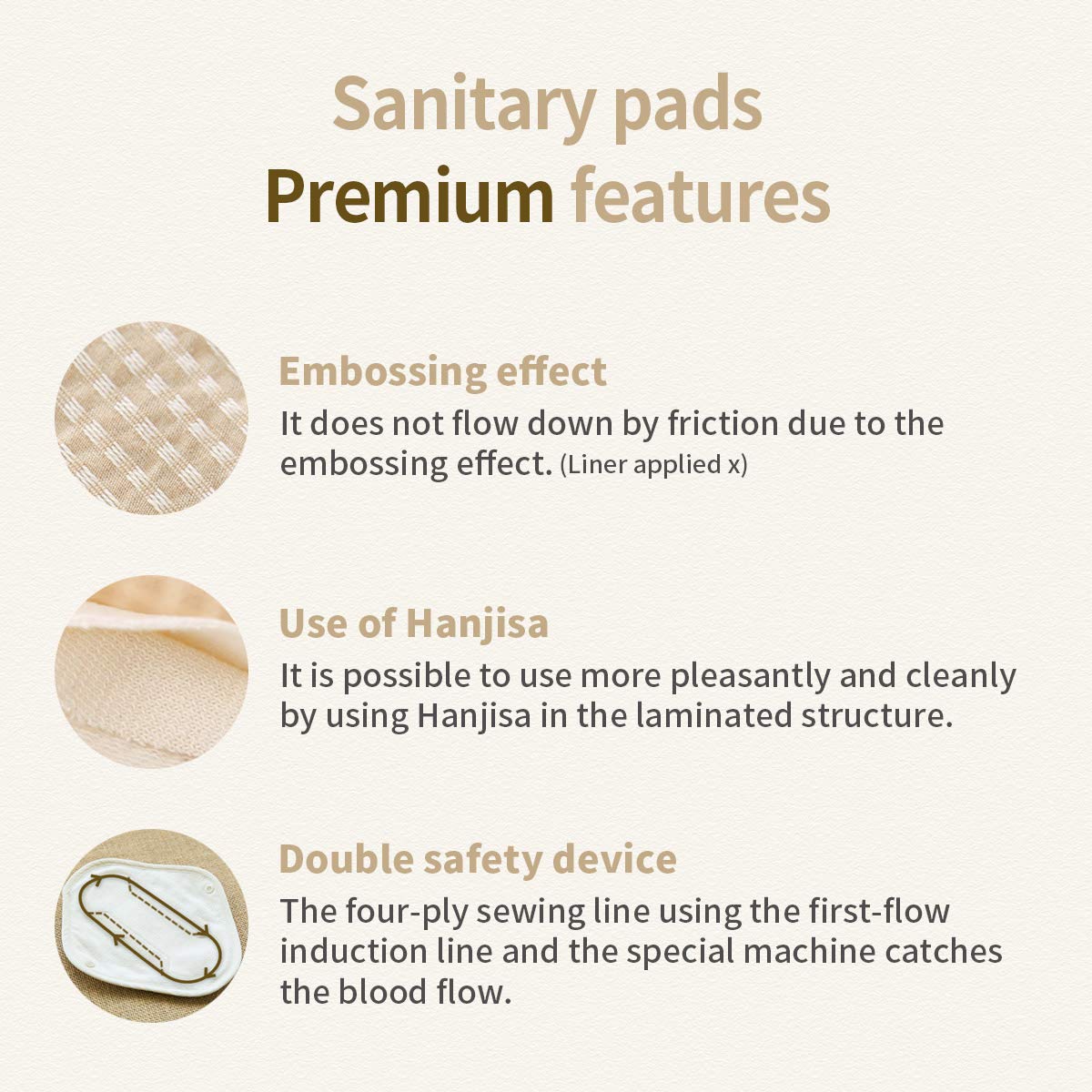 think ECO [Original Natural Brown Pad 3p] Organic Reusable Cotton Pads