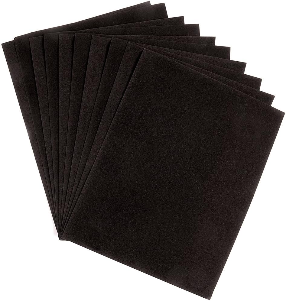 Hygloss 27873 Black 10 Sheets Velour Paper