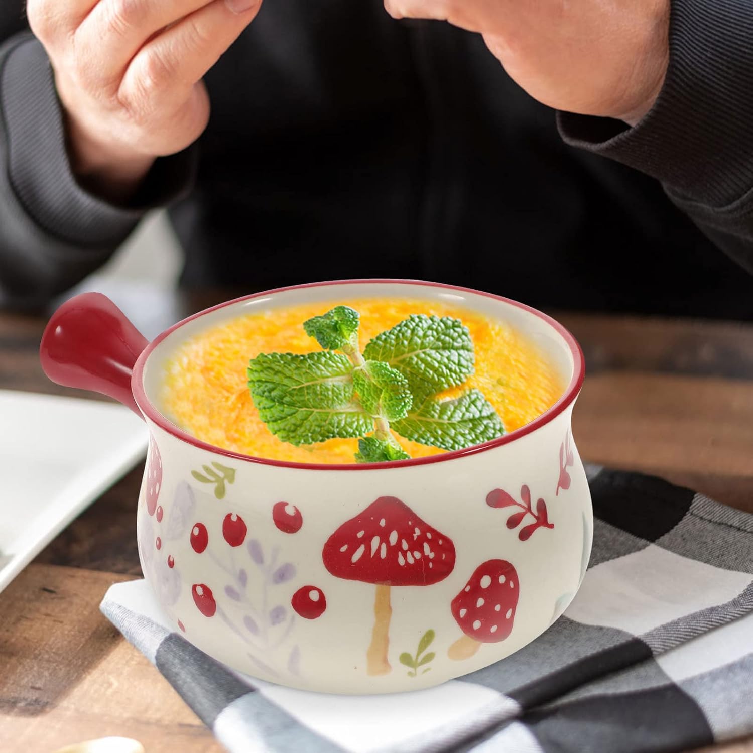 Ceramic Milk Pot Warmer Pot with Handle Mini Milk Pan Butter Warmer 510ml Small Cookware Microwave Oven Safe for Home Kitchen Breakfast Accessories