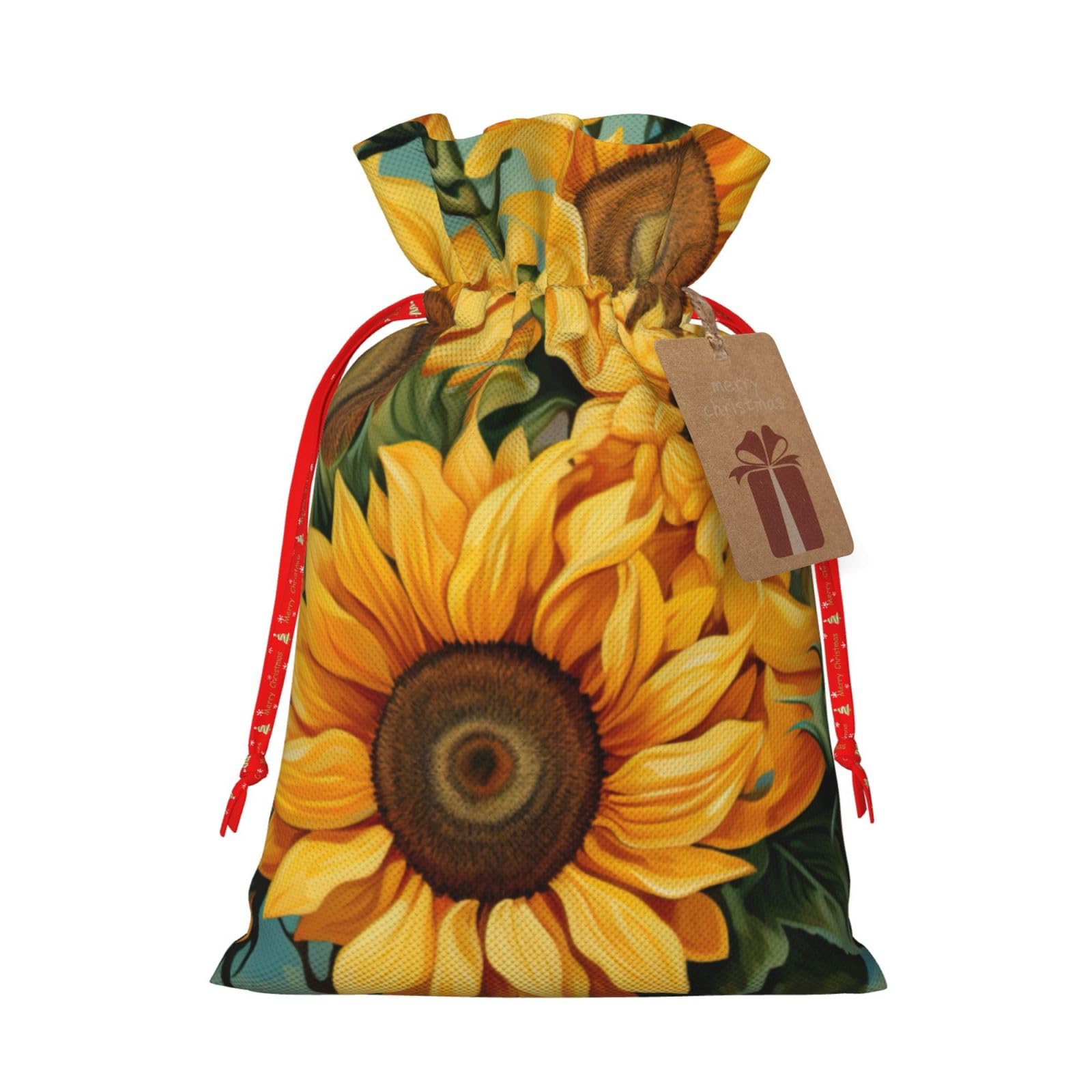 Frühlings-Sonnenblumen Retro Blumen Urlaub Geschenktüten,Wiederverwendbare Weihnachtsgeschenktüten,Kunstvoller Ansatz zum Verschenken Bürobedarf & Schreibwaren