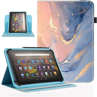 Phondazvi Universal 7 8 Inch Android Tablet Case,360 Degree Rotatable Kickstand Multiple Viewing Cover for 7.0″- 8.5″ Inch Touchscreen Tablet,Multicolored Marble