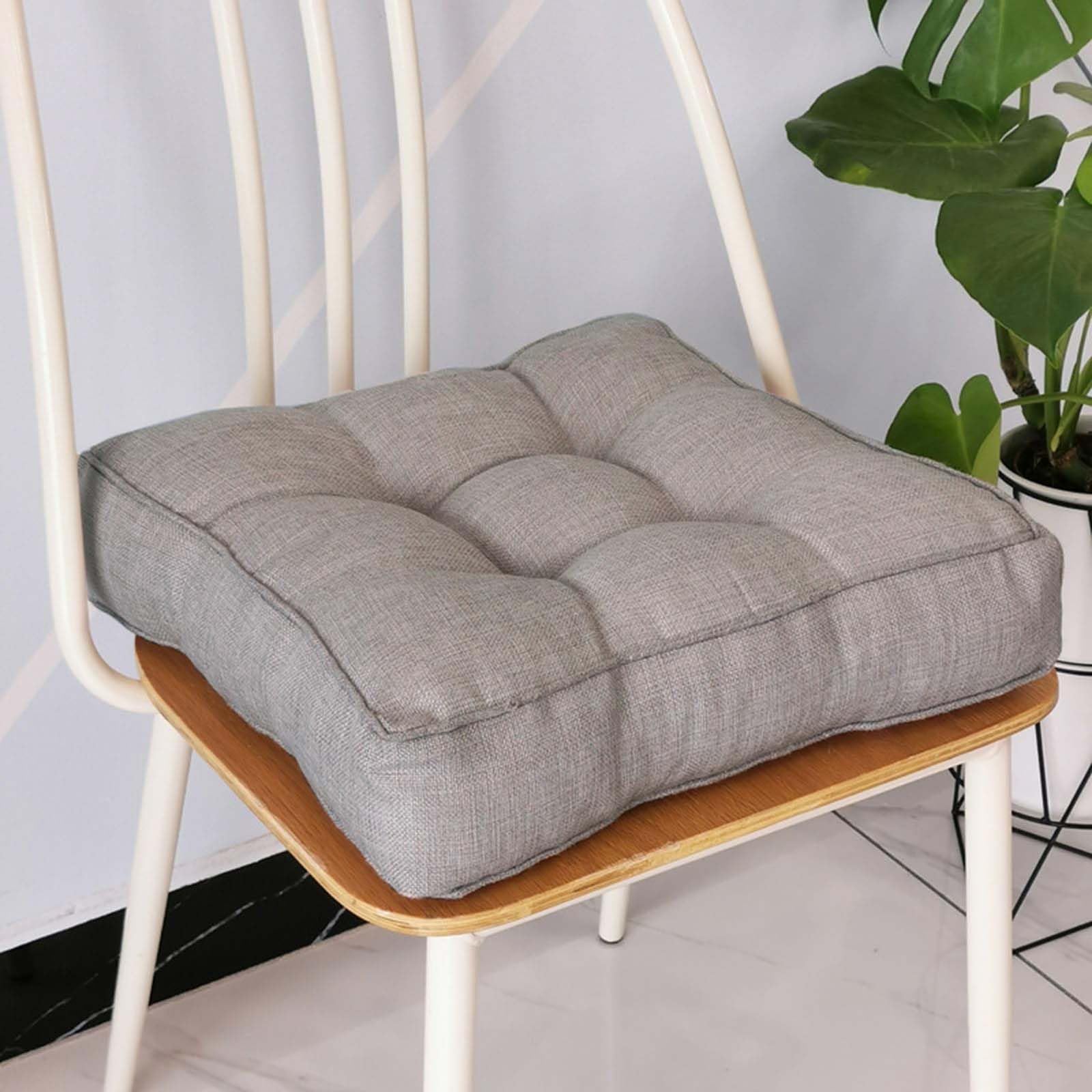 Cojines de asiento de 9 cm de grosor mullidos para sillas de cocina y exterior pack de 2