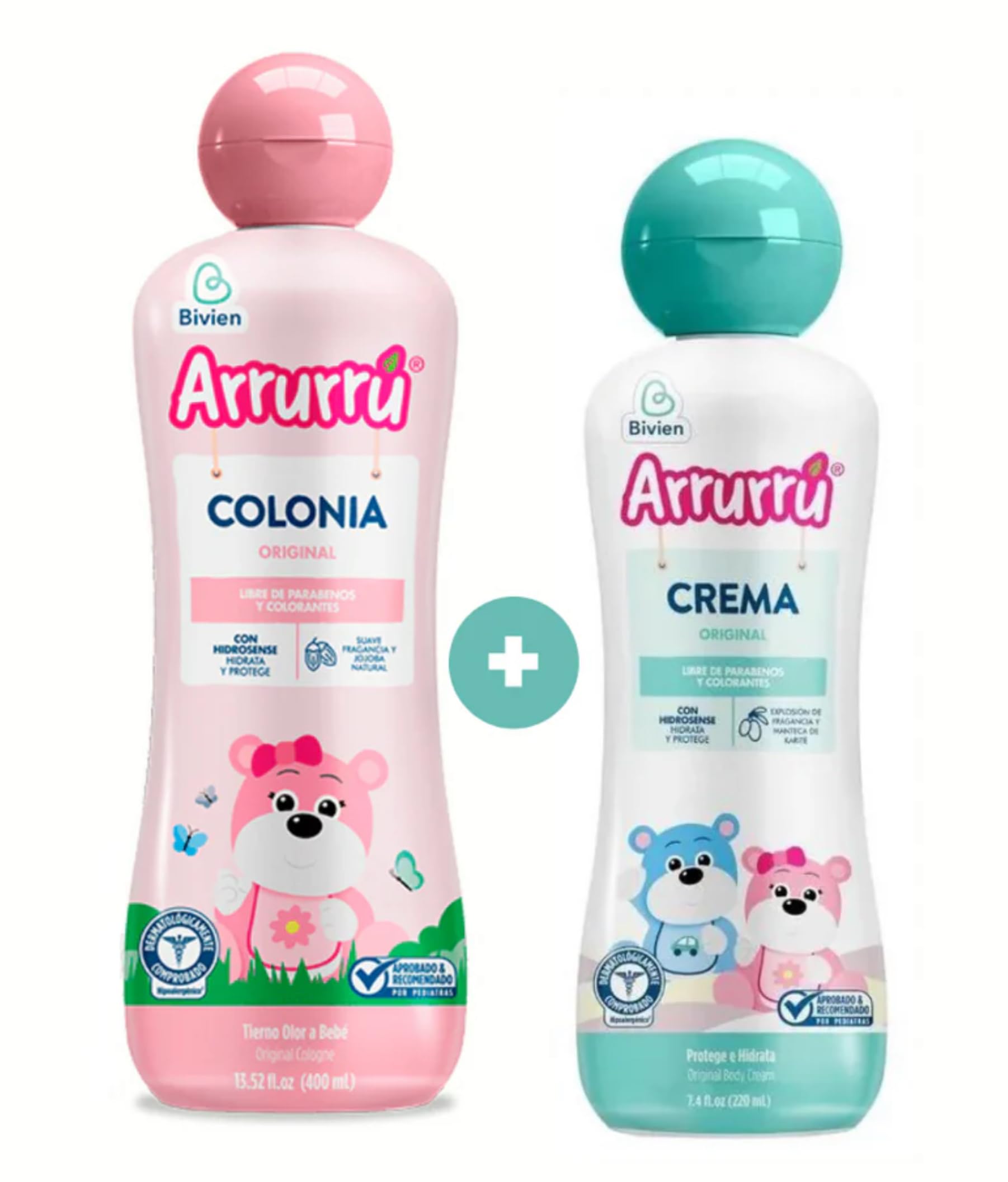 Dúo Pack Arrurru Rosado 400 ml (13.52 fl.oz) + Crema Orginal 220 ml (7.43 fl.oz)