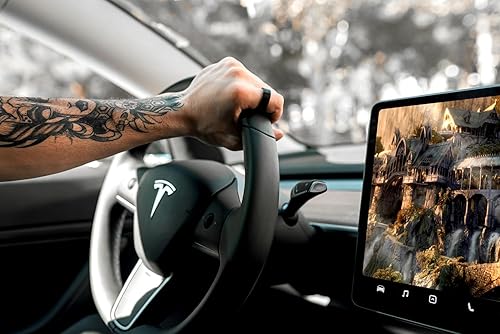 Miniatura 4 de CNICK Accesorios de anillo inteligente Tesla anillo de cerámica para el modelo 3YXS y Cybertruck para reemplazar el llavero de la tarjeta (9, negro)