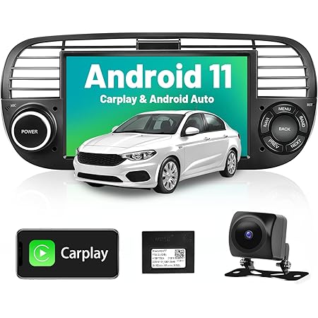 Fiat 500 (2007-2015) - Apple CarPlay / Android Auto radio
