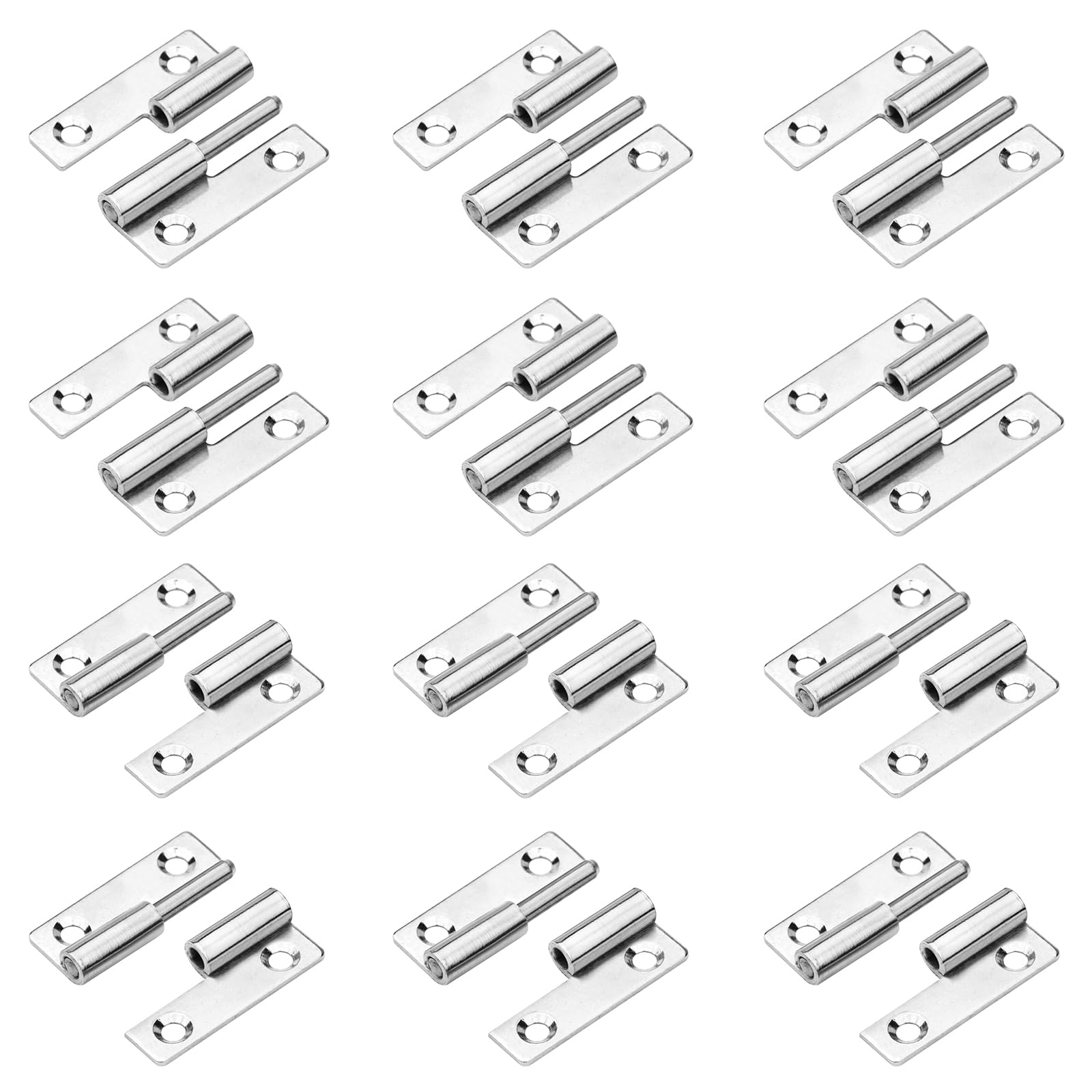 Charnière en forme de H lot de 12 en acier anti rouille pour placard humide