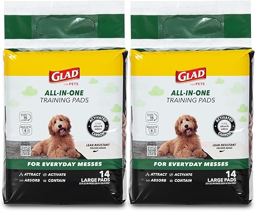Miniatura 7 de Glad Almohadillas para cachorros de carbón negro para mascotas, almohadillas desechables súper absorbentes para orina de perro para entrenamiento de