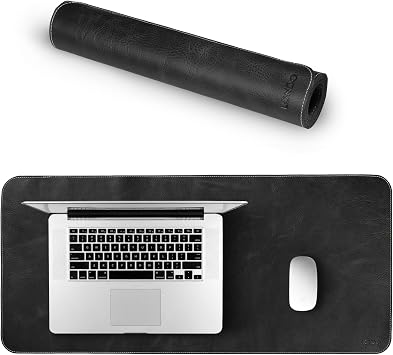 Londo Top Grain Leather Extended Mouse Pad Large Desk Mat for Office & Gaming, Smooth Writing Surface, Non-Slip Base, Durable & Stylish Workspace Accessory