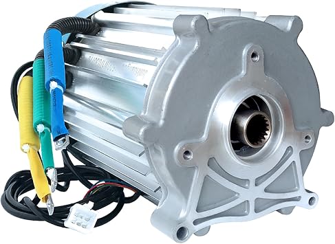 1500W / 2200W / 3000W Brushless Dc Motor with Permanent Magnet 60V / 72V High Torque Dc Motor Electric Tricycle Motor with 18-Tooth Shaft for for DIY Electric Tricycle