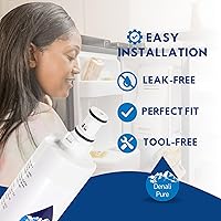 Vista 6 de Paquete de 3 filtros de agua de repuesto para refrigerador Whirlpool GS6SHAXLS03, compatible con cartucho de filtro de agua para refrigerador