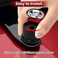 Vista 4 de Tornillo de acero inoxidable moleteado para asiento de guardabarros, rosca de 1/4 pulgadas - 20 para Harley Davidson 1996-2020, esqueleto de dedo