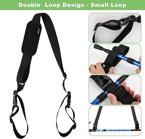 Miniatura 5 de Cosmos Correa ajustable para silla de playa, correa de hombro para patineta, correa de transporte para silla de playa, silla plegable, bicicleta de