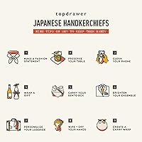 Vista 9 de Topdrawer - Pañuelo japonés, bolsillo cuadrado, 100% algodón, fabricado en Japón
