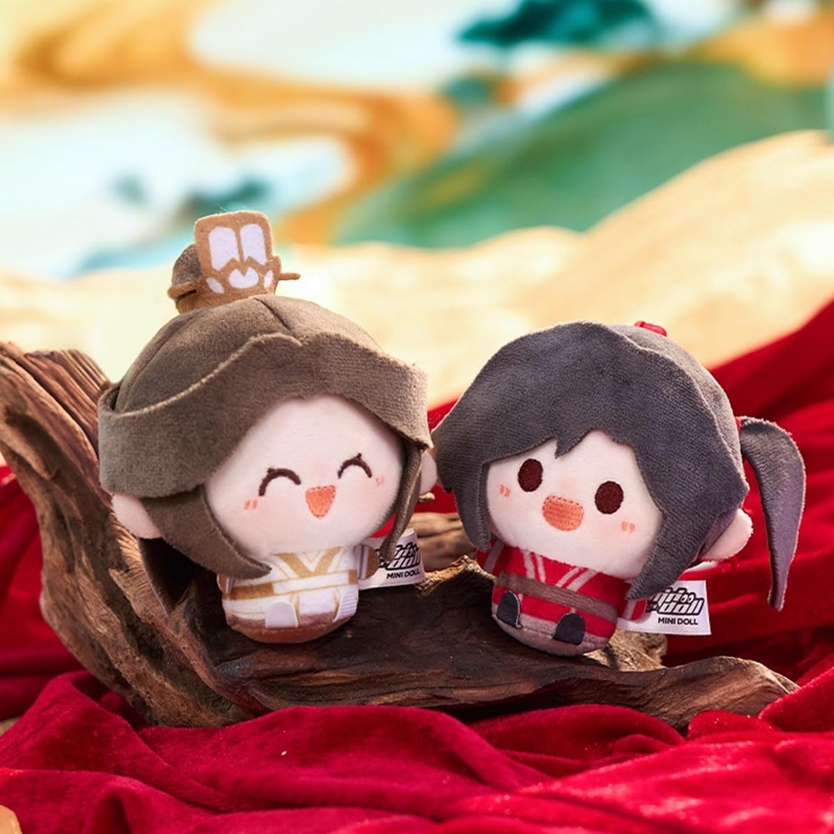 Heaven Official Blessing Anime Plush Ornament Huacheng Xielian Cute Mini Figure Official Fan Gift Cell Phone Charms (Honghong'er)