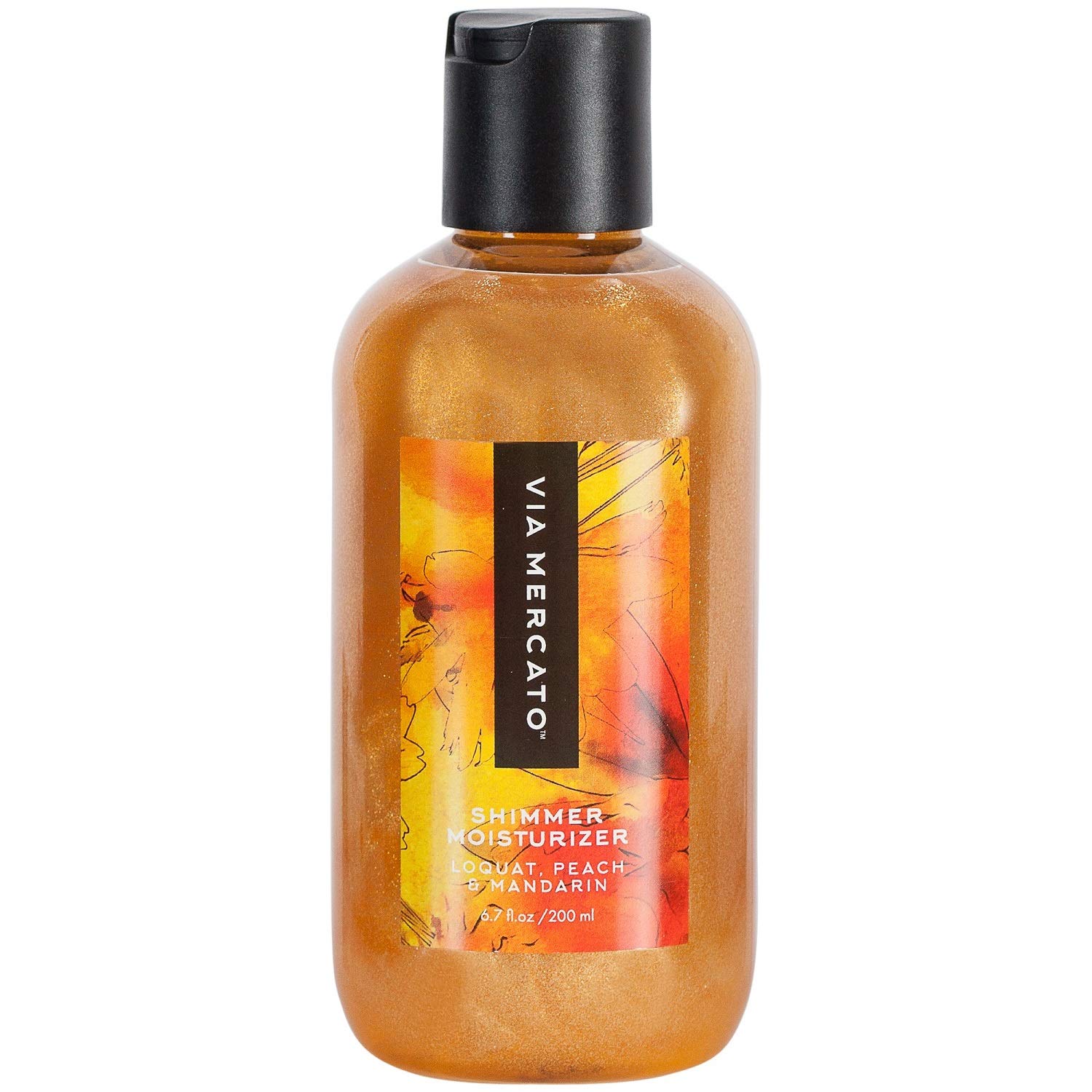 Via MercatoBella Collection, Hydrates & Invigorates, Shimmer Moisturizer, 200 ML, No. 1 - Loquat, Peach & Mandarin