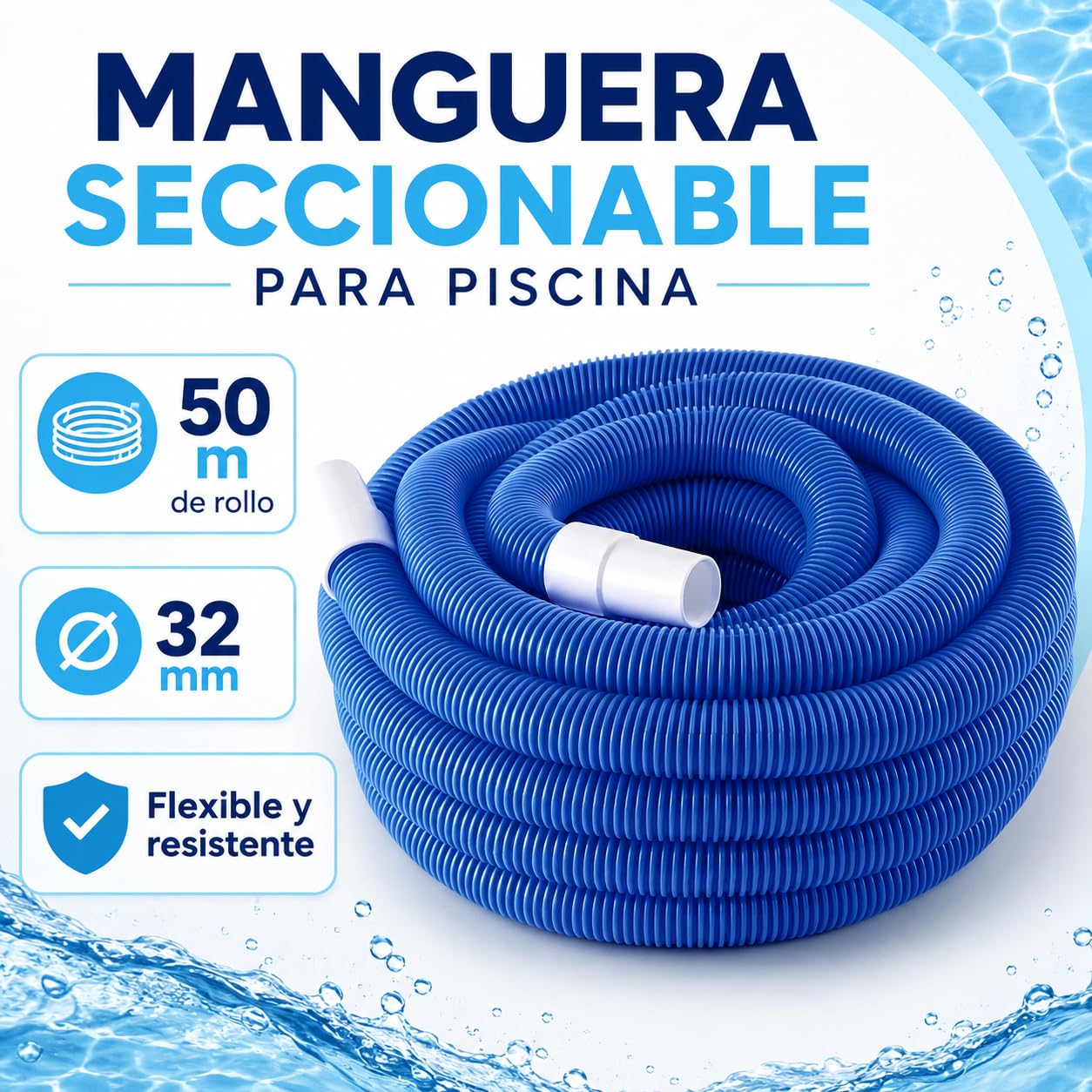 Manguera Seccionable para Piscina Ø32 mm 50 m