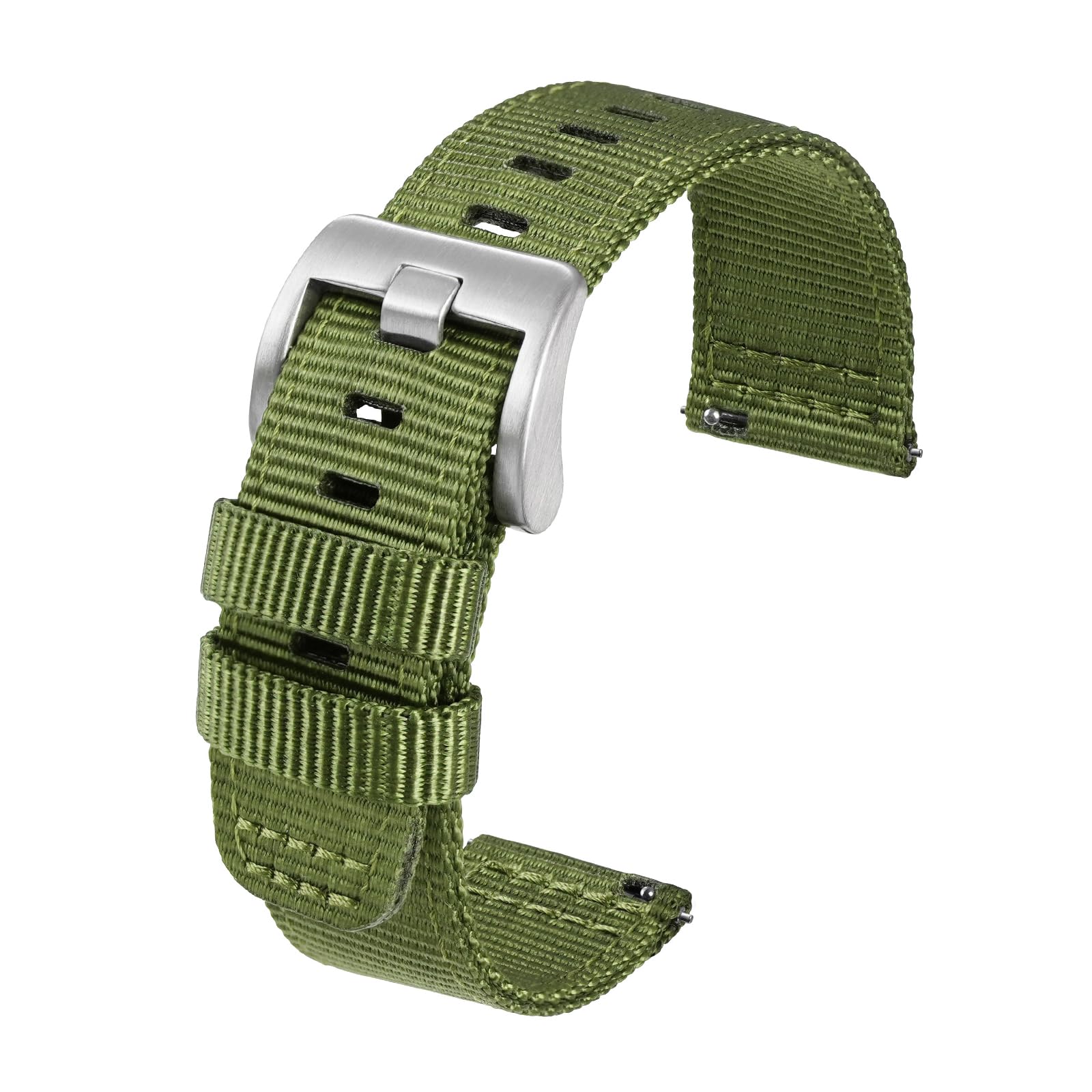 TACTICAL FROGNylon Watch Band 24mm Watch Strap Replacement for Men Women Military Watch Straps With Stainless Steel Buckle,Blackgrey