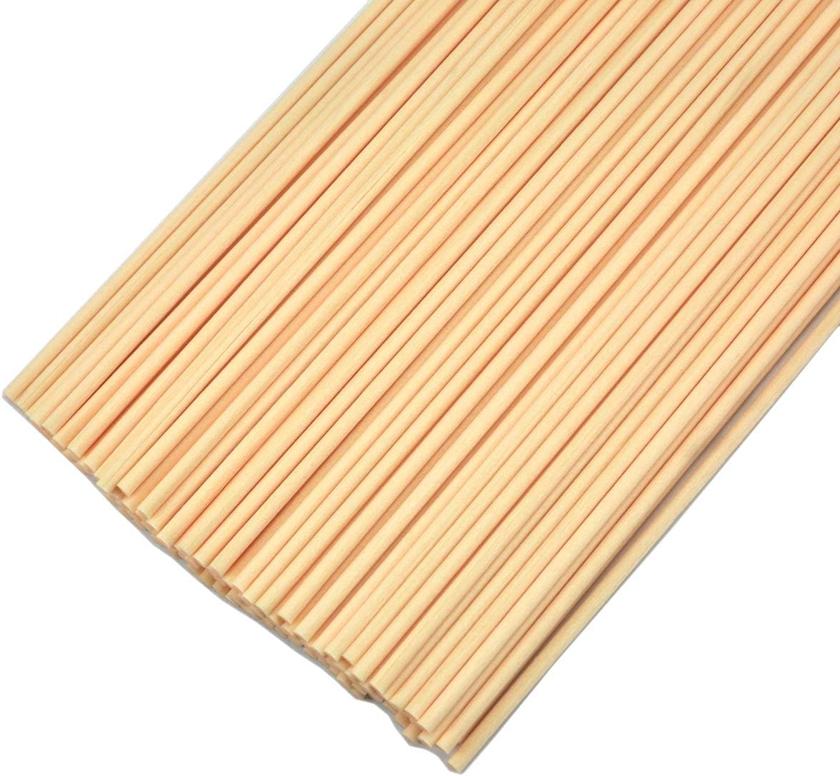 Simoutal 100Pcs Fiber Reed Diffuser Replacement Refill Sticks (10" x 3mm, Beige)