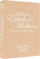 BÍBLIA KING JAMES DE ESTUDO-MULHERES GUIADAS PELO ESPÍRITO - ROSÈ PEACHBRANCO