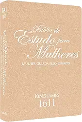 BÍBLIA KING JAMES DE ESTUDO-MULHERES GUIADAS PELO ESPÍRITO - ROSÈ PEACHBRANCO