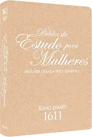 BÍBLIA KING JAMES DE ESTUDO-MULHERES GUIADAS PELO ESPÍRITO - ROSÈ PEACHBRANCO