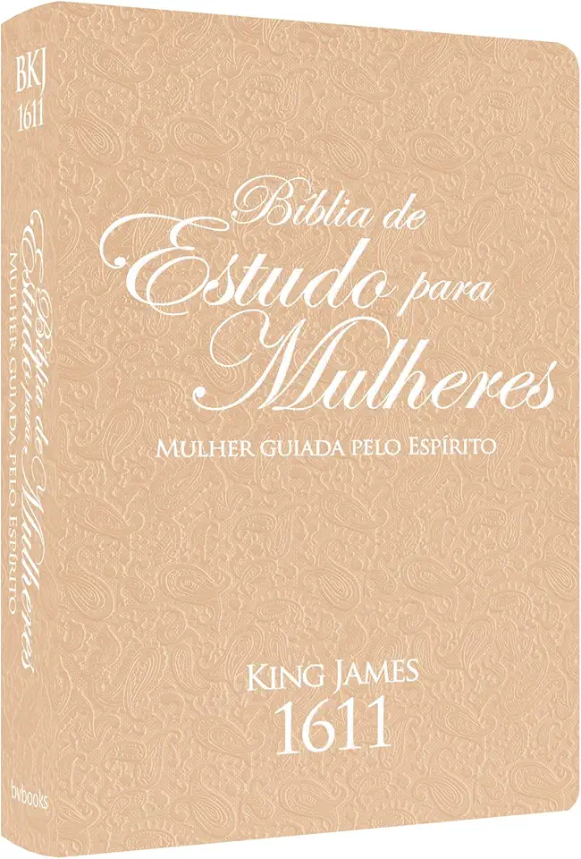 BÍBLIA KING JAMES DE ESTUDO-MULHERES GUIADAS PELO ESPÍRITO - ROSÈ PEACHBRANCO