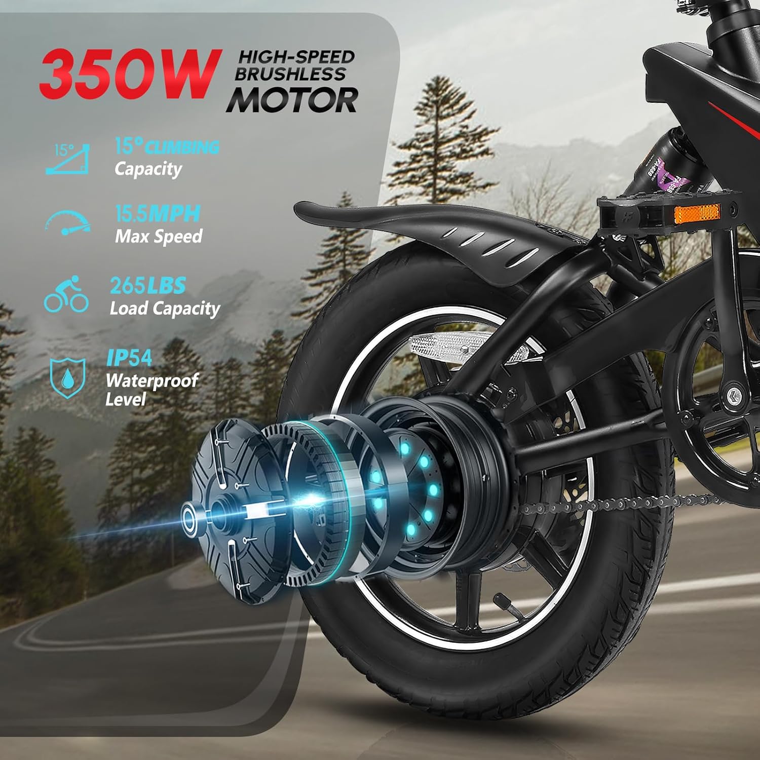 PEXMOR Electric Bike motor details