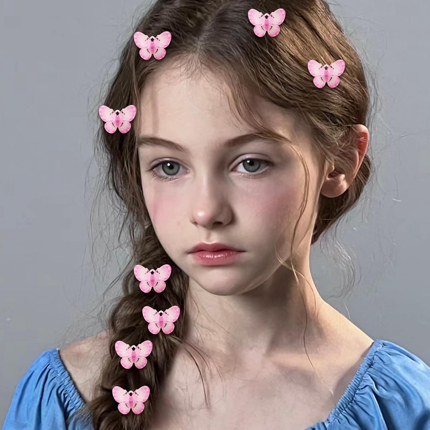 papasgix 20 Pcs Mini Butterfly Hair Clips Cute Hair Pins & Barrettes Butterfly Hair Accessories for Girls Women (PInk) - Image 3