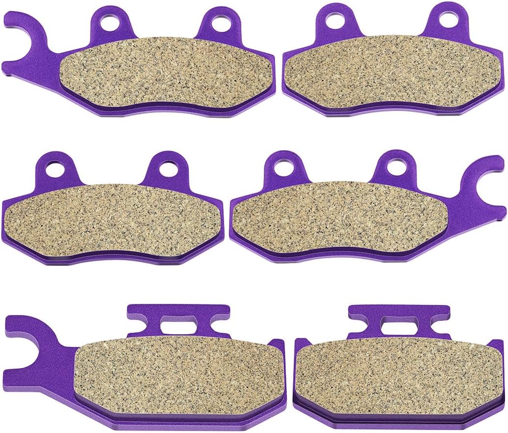 OCPTY Carbon Fiber Brake Pads Fit for 2004 2005 2006 2007 for Yamaha Rhino 660 All