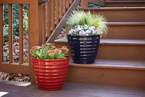 Miniatura 3 de Southern Patio Maceta de resina de colmena de 14" para interiores, 19.03 cuartos de galón de capacidad