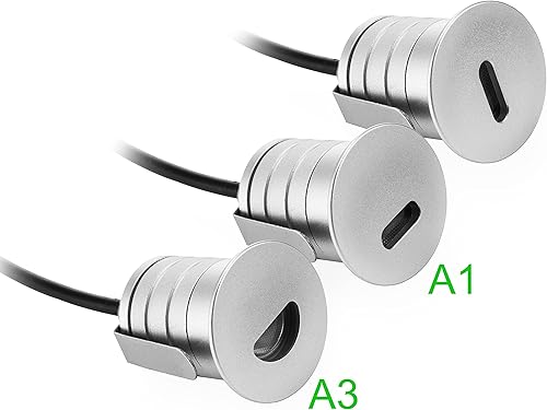 Miniatura 2 de E-Simpo 6 unidades IP67 impermeables para exteriores, 1 W, bajo voltaje, DC12-24V, blanco cálido, 3000 K, luces LED para paisaje, escalón, entrada,