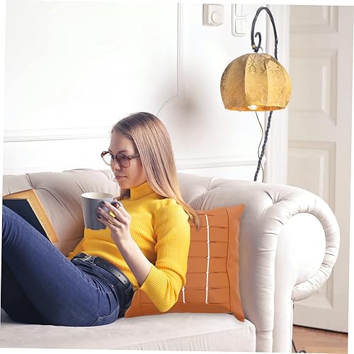 Miniatura 8 de BESTOYARD 3pcs Leather Rope Pillowcase Cream Throw Pillows Farmhouse Throw Pillows Throw Pillows for Bed Throw Pillow Protectors Car Throw Pillow