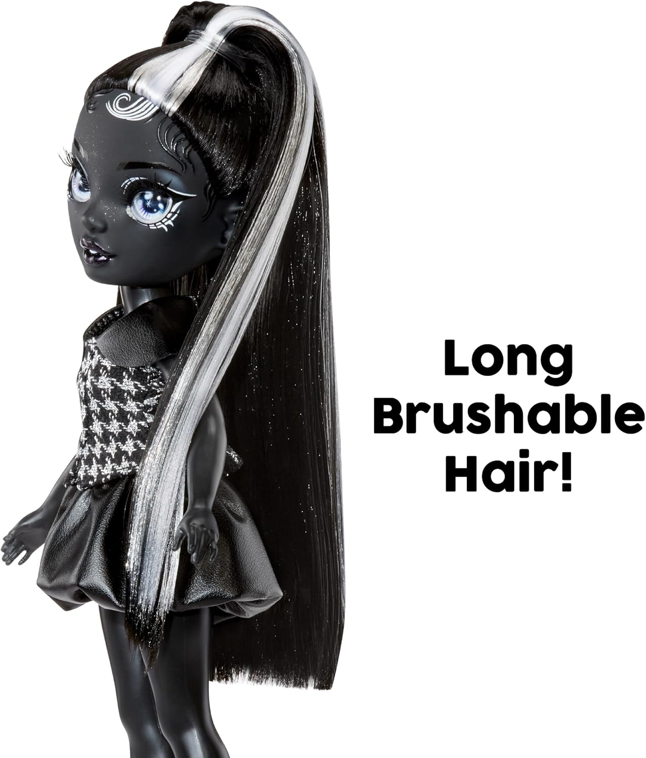 Rainbow High Shadow High Shanelle Onyx- Grayscale 11” Fashion Doll. Black hair. Black Outfit. Stylish Handbag, Great Gift for Kids 4-10 years Old - Image 5