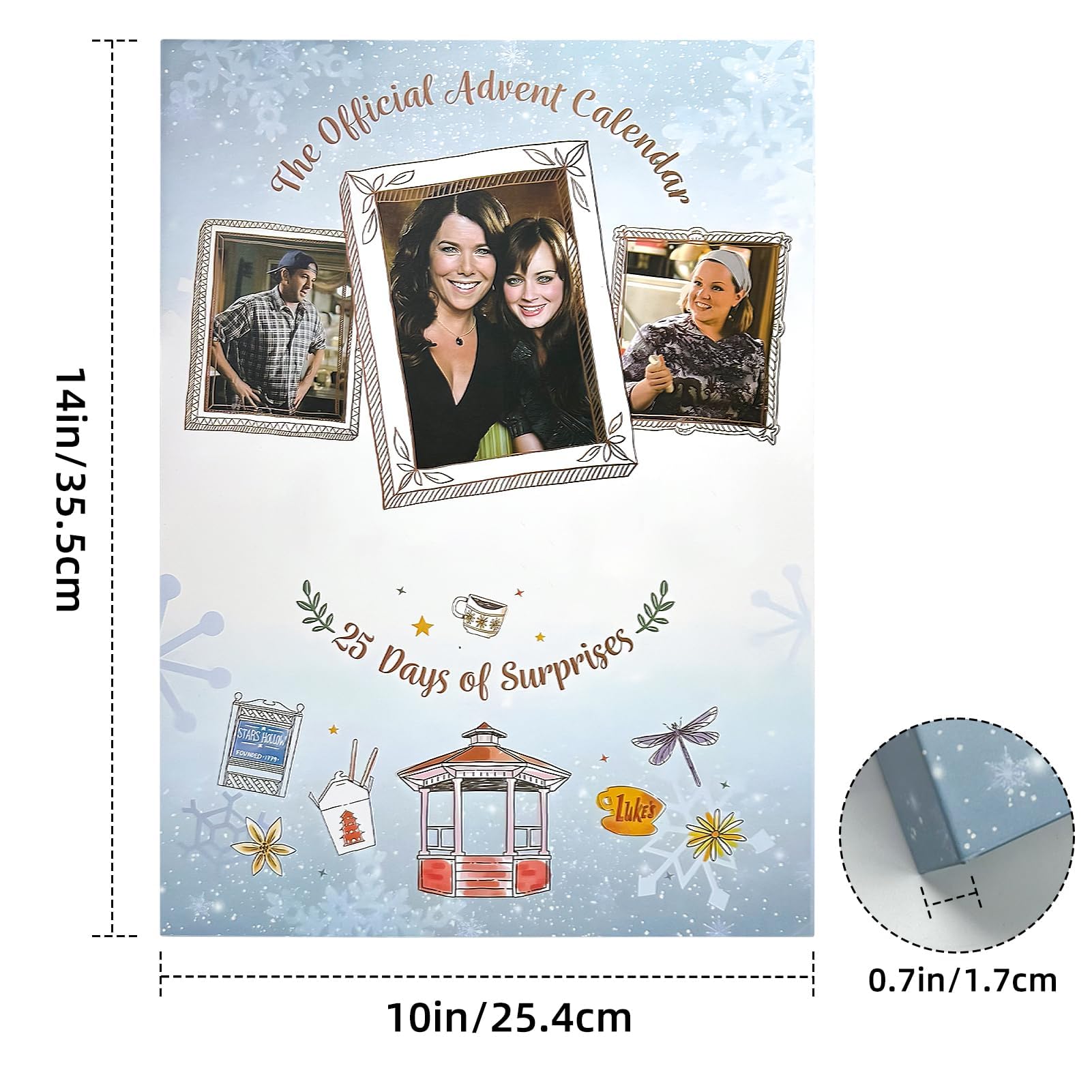 Calendrier De L'Avent Gilmore Girls 2025 – 24 Porte-clés Personnages 2D En Acrylique, Boîte Mystère Pour Fans, Adulte Et Enfant
