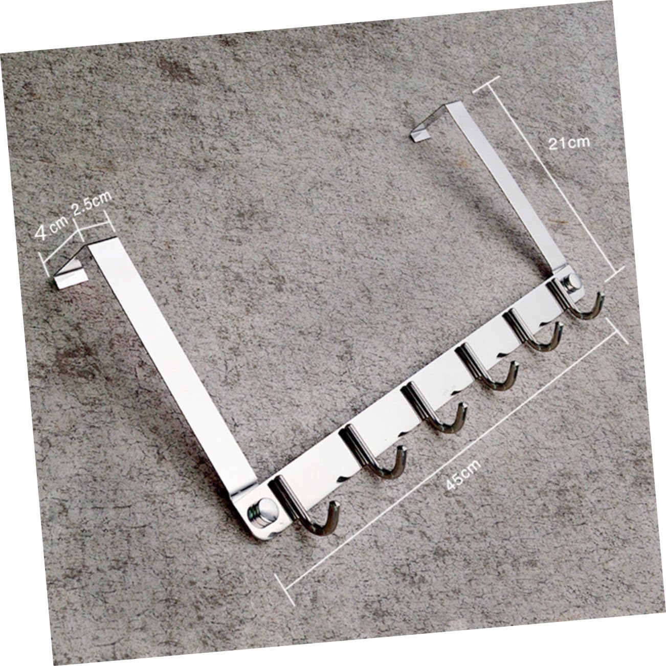 Toddmomy Gancio per Porta in Acciaio Inox Appendiabiti Sopra Porta Portaoggetti per Cappelli Borse e Asciugamani Design Semplice e Facile da Montare