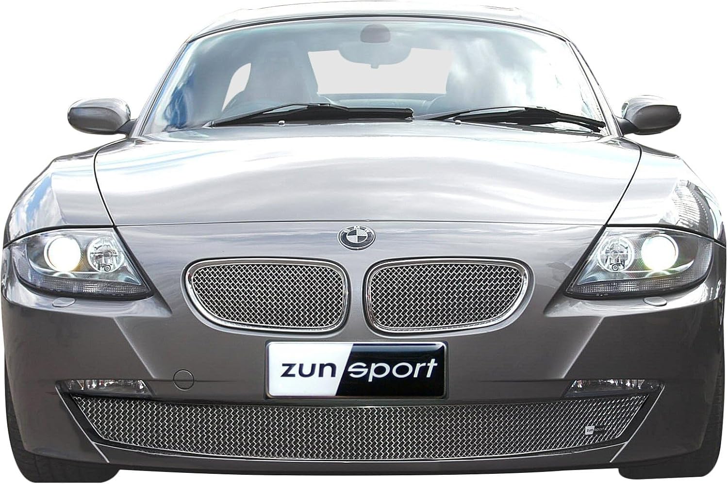 Zunsport Compatible With BMW Z4 Front Grill Set - Silver finish (2006 to 2009)
