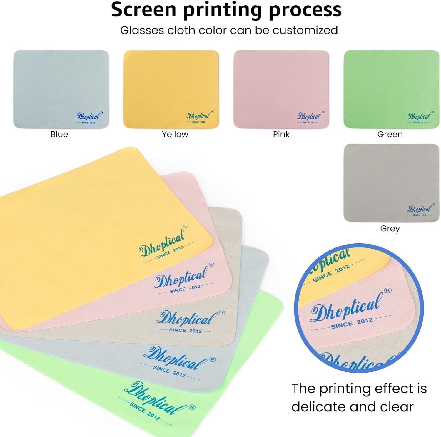 1000 Pcs Lens Cleaning Cloth Custom Logo Suede Cloth Jewelry Digital Eyeglasses Instrument Screen Cleaning Cloth Customized