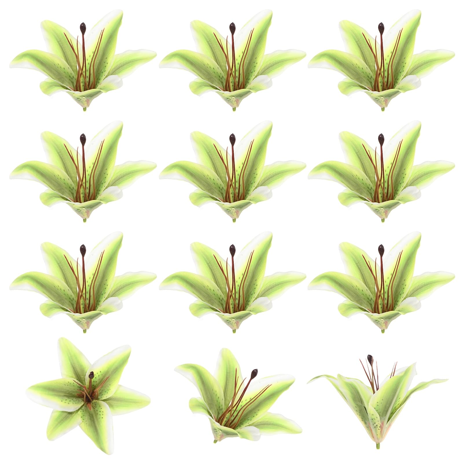 M METERXITY 12-Pack Artificial Flowers Bulk, 5.51Inch/140mm Fake Chrysanthemum Floral Silk Flowers for DIY Home Decorations/Wedding Bouquets/Garden Office Table Centerpieces[Green]