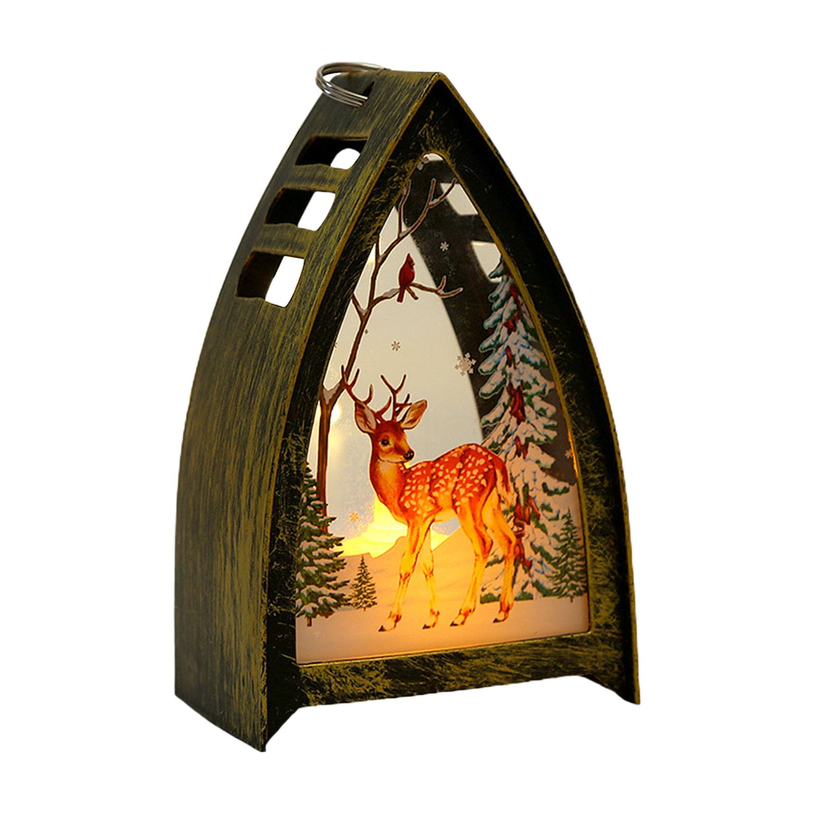Carotoe E Caroto Tea Light Christmas Flickering Lectronic Led Lamp Nightlight Outdoor Snowman Santa Wind Lamp Decor Prop Flameless Candles