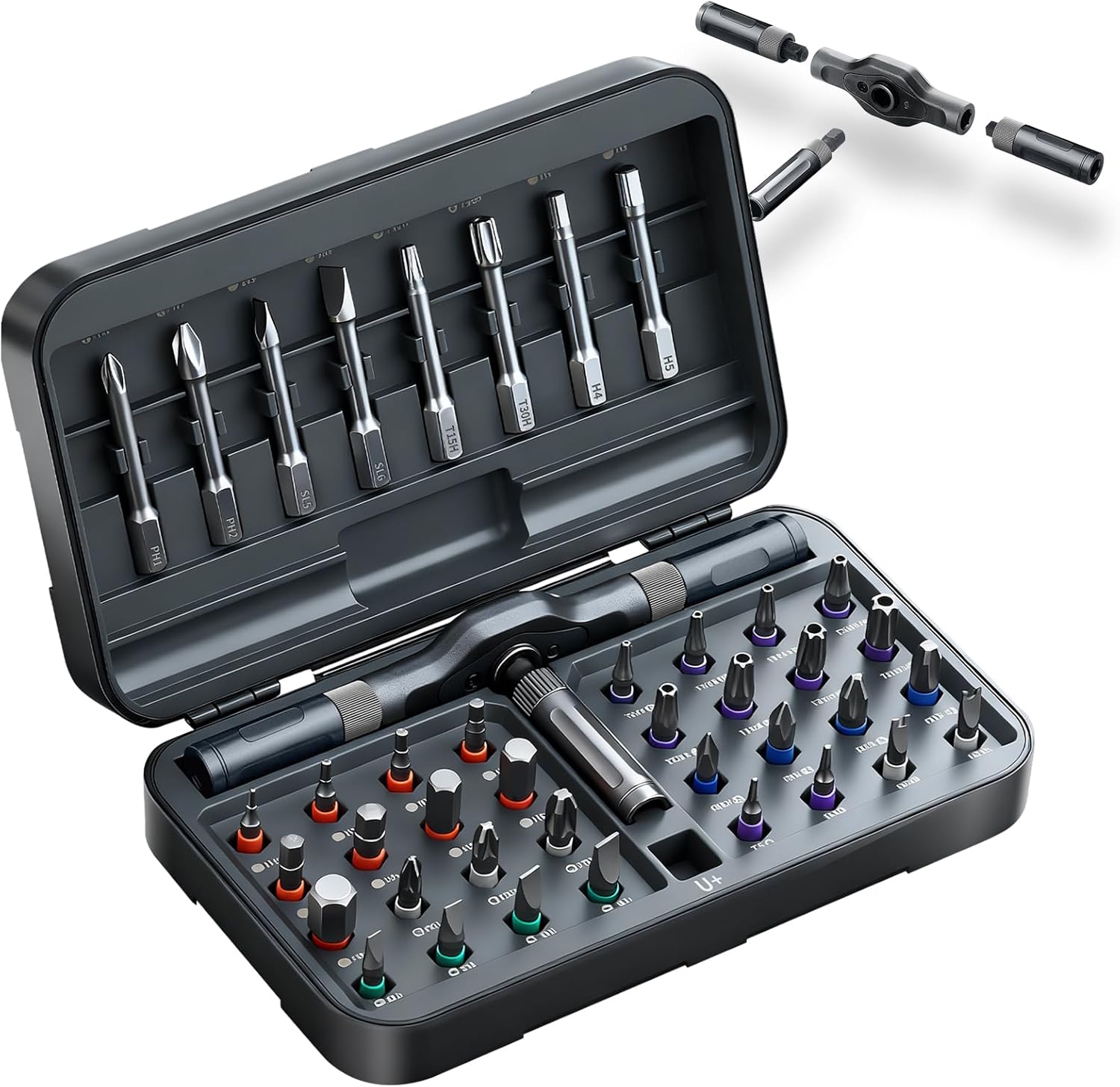 42-in-1 Magnetic Screwdriver Set with Storage Case, Portable Compact Repair Tool Kit for Furniture, Computer, Bicycle