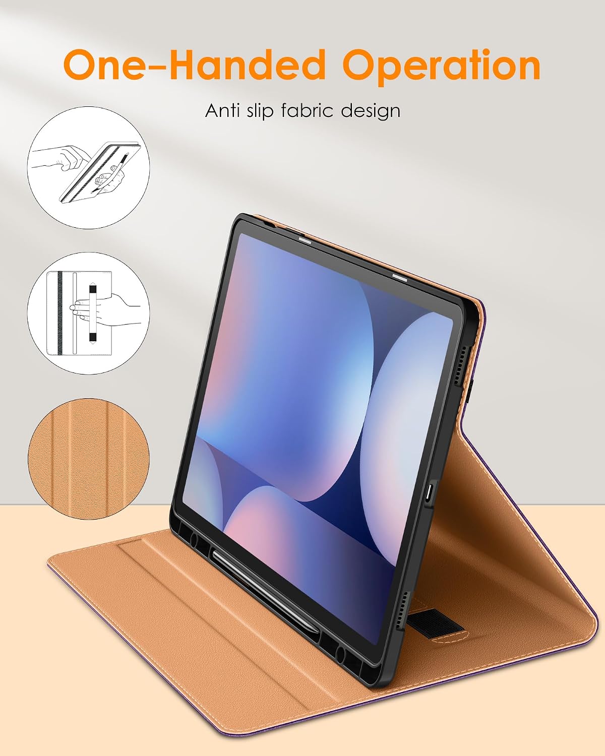 DTTO for Galaxy Tab S10+ / S9+ / S9 FE+ Case 12.4 Inch, Dark Purple image 5