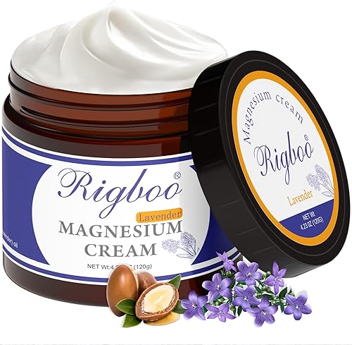 Loción de magnesio para dormir, crema de magnesio, alivio muscular y relajación, loción corporal no grasosa, de rápida absorción con aceite de coco