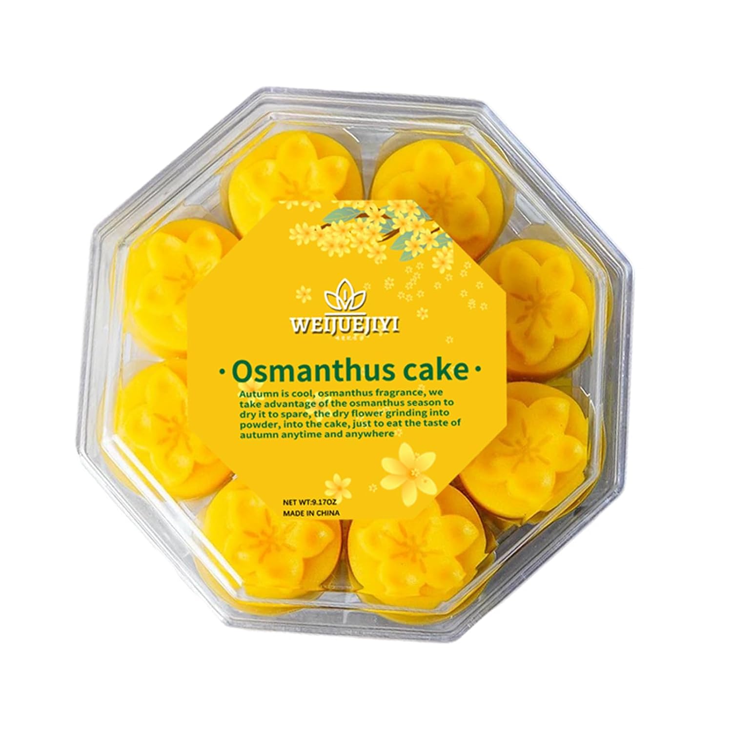 Amazon.com: WEIJUEJIYI Osmanthus Cake Chinese Pastry Tea, 9.17 oz (18 ...