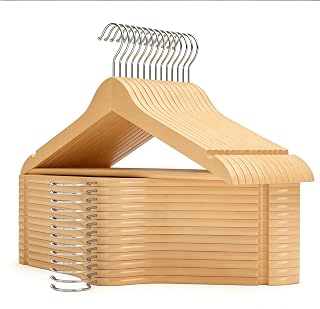 GRANNY SAYS Clothes Hangers for Closet, 30 Pack Wood Hanger, Heavy Duty Wooden Hangers for Coats, Suits, Pants, Natural Wood Color - Amazon product rated Grade B