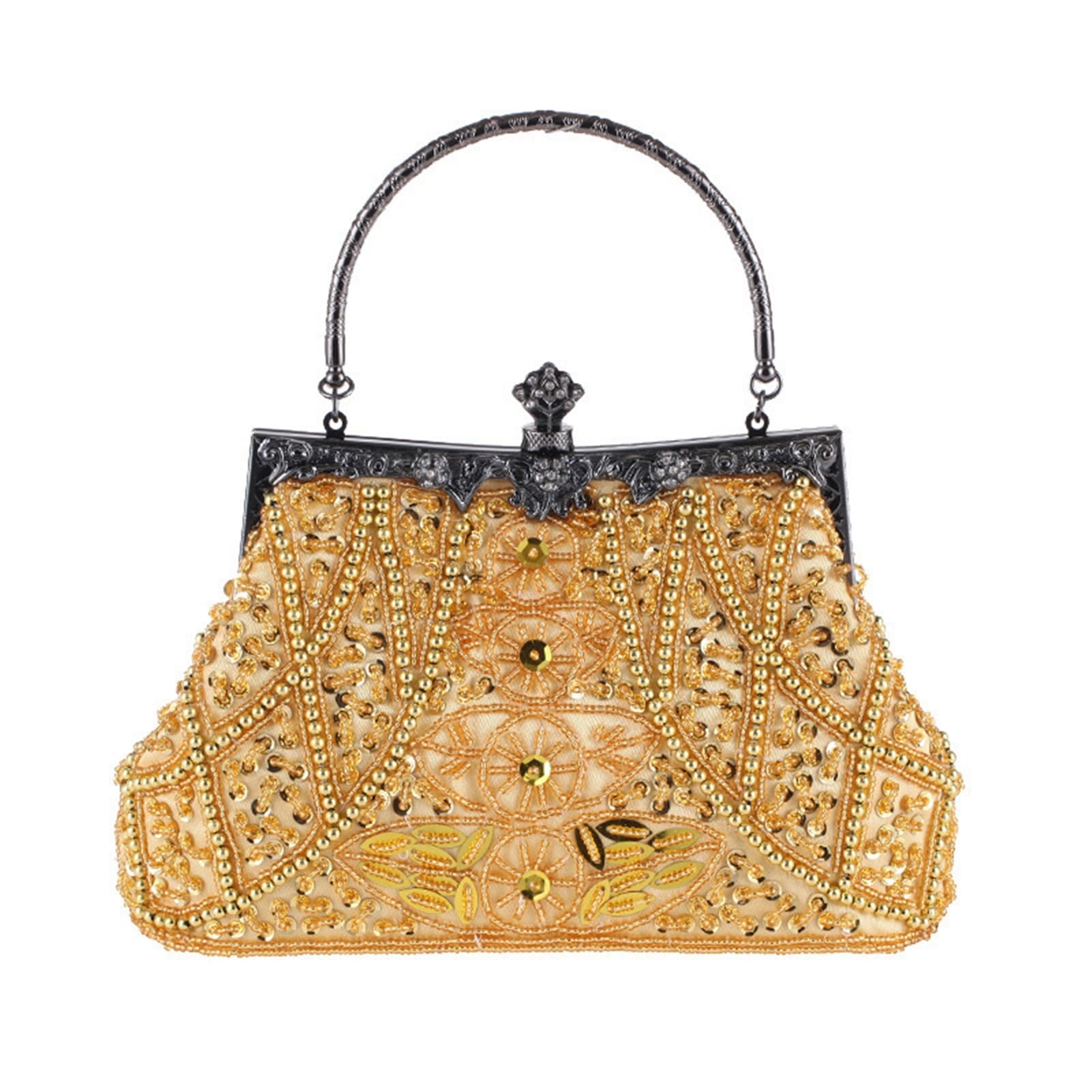 Bolso de noche bordado y con pedrería