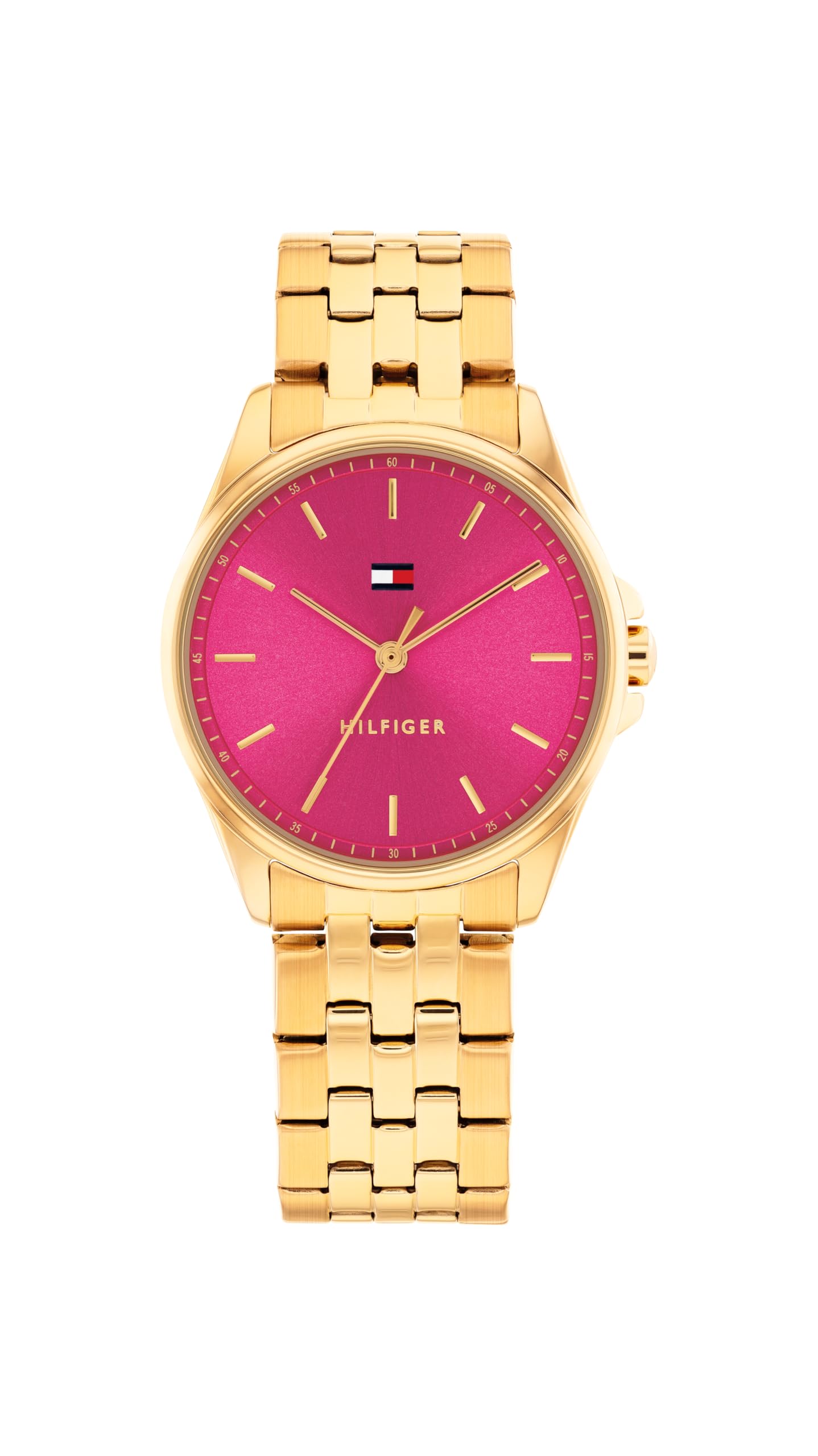 Tommy Hilfiger Women's Gold 30M /Pink Tone Dial Bracelet Watch - W95401 1782854