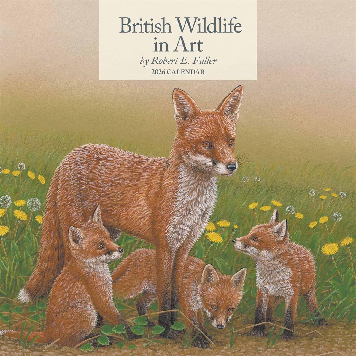 Carousel Worldwide, British Wildlife in Art 2026 Square Wall Calendar