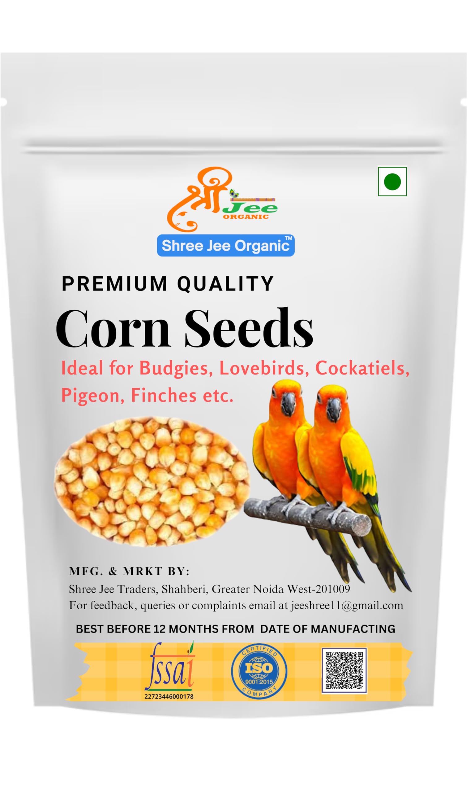 Shree jee Organic Bird Food Dry Corn (900 gm) for Cocktails,Love Birds,Silver Finches,Munia,Parkeets,Parrot,Budgie,Dove,All Birds Food (B0C3CDRL6S) Amazon Price History, Amazon Price Tracker